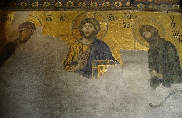 13th century Deesis Mosaic Hagia Sophia